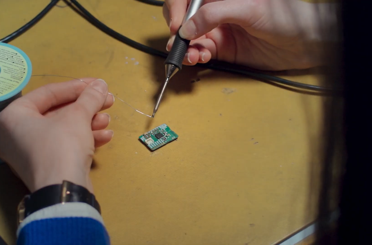 Naomi working in her lab.