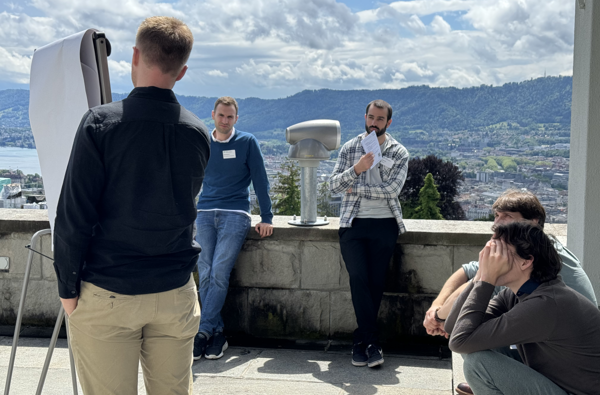 Sharing ideas on the terrace