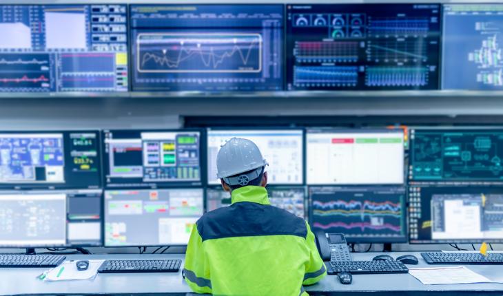 Working at a computer